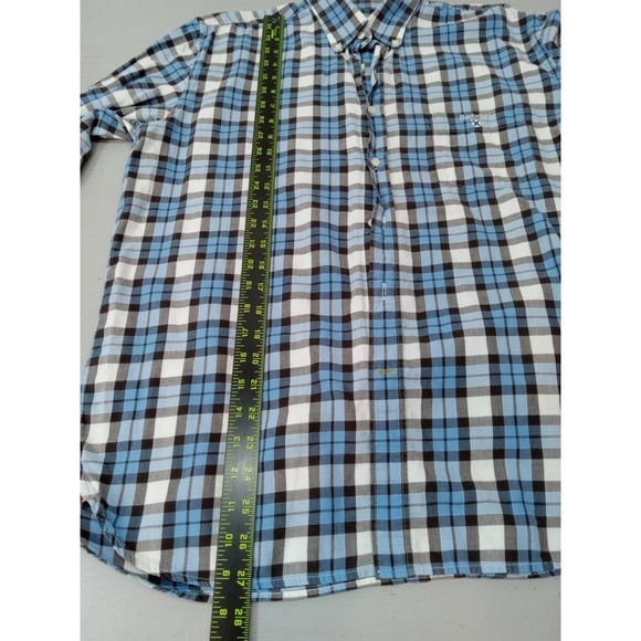 Barbour Button Down Mens Size M Long Sleeve Shirt Regular Fit Plaid Check Preppy - Picture 8 of 11